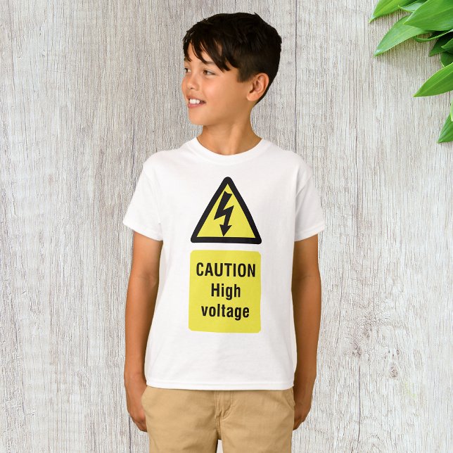 Camiseta Precaução Alta Tensão (Criador carregado)