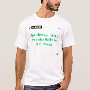 Camiseta Precaução - Pensamentos No Encargo