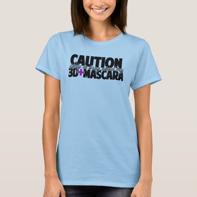 Camiseta Precaução - Provavelmente me gabará do meu 3d + Ma (Frente)