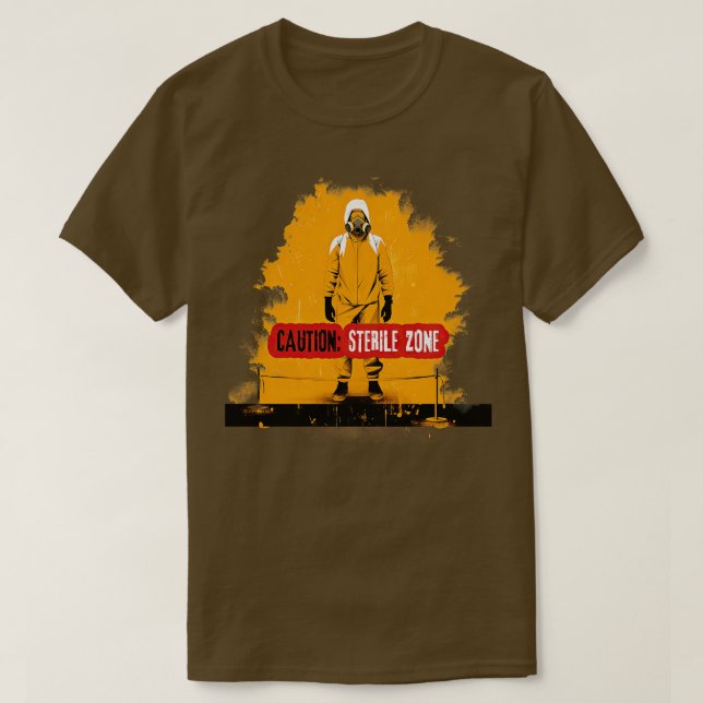 Camiseta Precaução Zona Estéril 1 (Frente do Design)