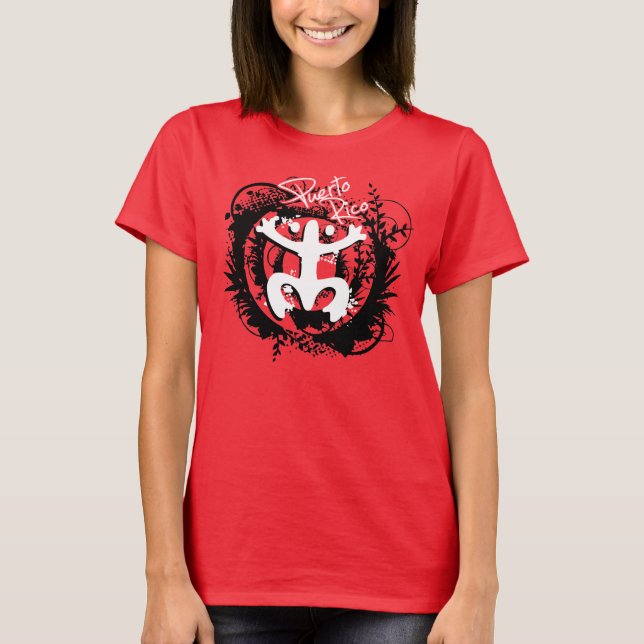 Camiseta Precioso diseño del coqui taino. (Frente)