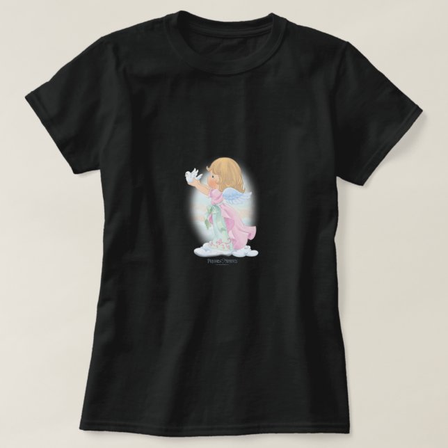 Camiseta Precioso Momento de Natal Anjo e Vaca de Natal (Frente do Design)