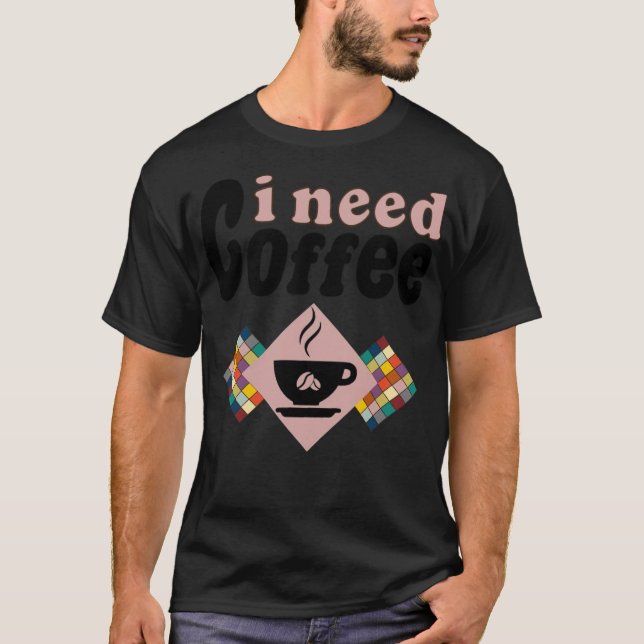 Camiseta precisa de café, cappuccino, escalada (Frente)