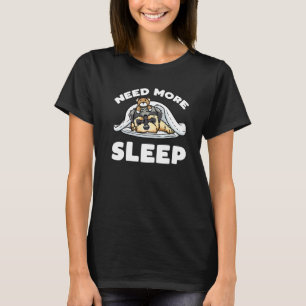 Camiseta Precisa De Mais Cachorro Morkie Dormindo Dormindo