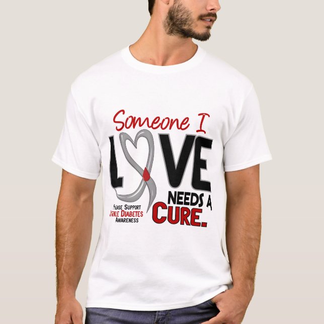 Camiseta PRECISA t-shirt & presentes de um DIABETES JUVENIL (Frente)