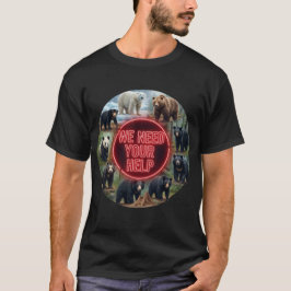 Camiseta Precisamos da Sua Ajuda 8 Espécies de Ursos