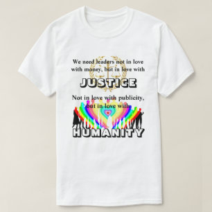 Camiseta Precisamos de líderes apaixonados pela JUSTIÇA e