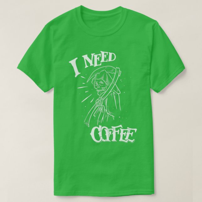 Camiseta Preciso de café (Frente do Design)