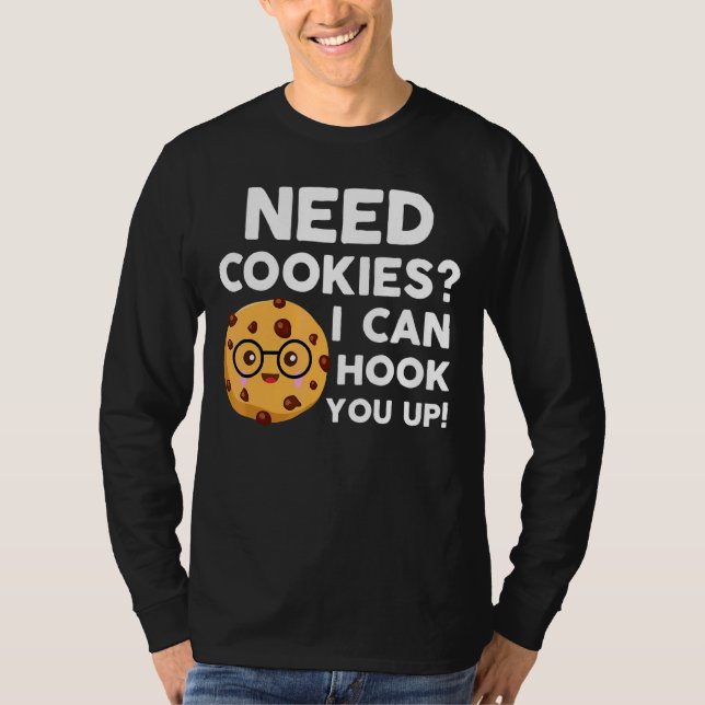 Camiseta Preciso De Cookies Que Eu Possa Enganá-Lo Baker Co (Frente)
