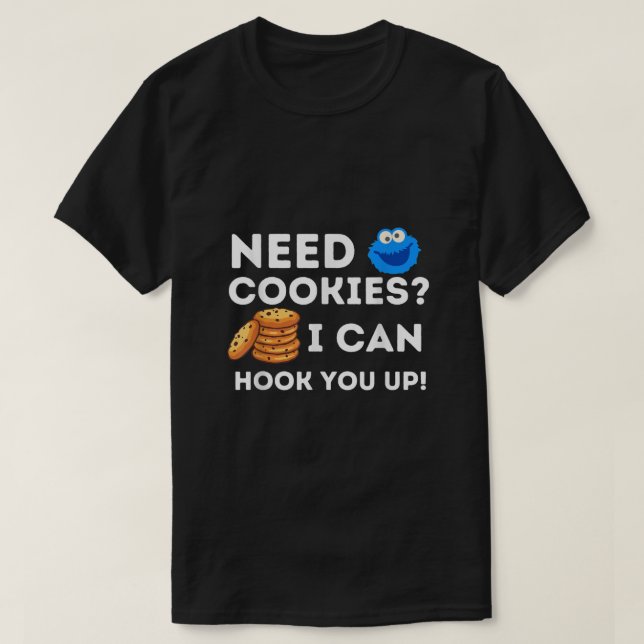 Camiseta Preciso De Cookies Que Eu Posso Te Enfiar Em Pasta (Frente do Design)