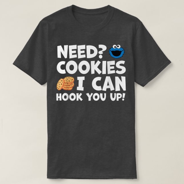 Camiseta Preciso De Cookies Que Eu Posso Te Enfiar Em Pasta (Frente do Design)