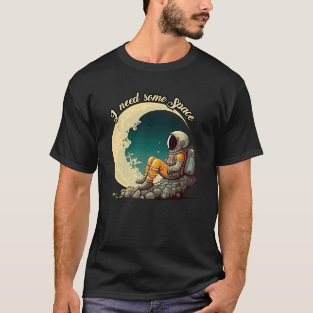 Camiseta Preciso De Espaço - Design astronauta (Frente)