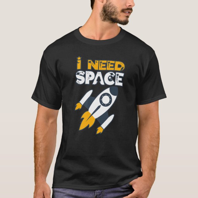 Camiseta Preciso De Espaço Para Astronautas E Astrônomos Co (Frente)