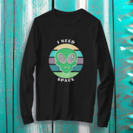 Camiseta Preciso de Espaço | Piada de Alienigena Vintage En