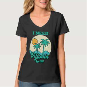 Camiseta Preciso De Férias Familiares Tropicais No Mar De V