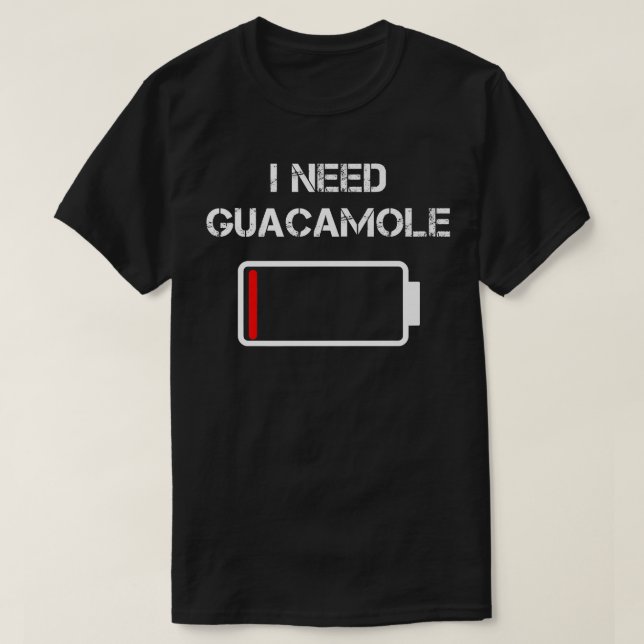 Camiseta Preciso de guacamoleFoodieVeganVegan Vegetarian Av (Frente do Design)
