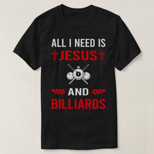 Camiseta Preciso De Jesus E Bilhares (Frente do Design)