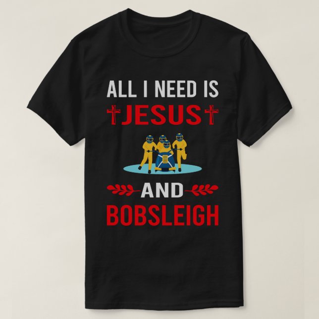 Camiseta Preciso de Jesus e Bobsled Bobsled (Frente do Design)