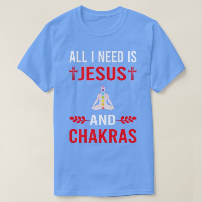 Camiseta Preciso De Jesus E Chakra Chakras (Frente do Design)