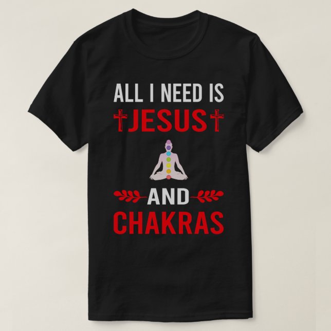 Camiseta Preciso De Jesus E Chakra Chakras (Frente do Design)