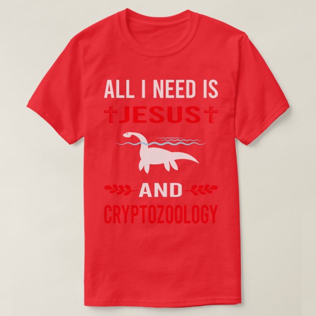 Camiseta Preciso De Jesus E Criptozoologia Criptid Criptid (Frente do Design)
