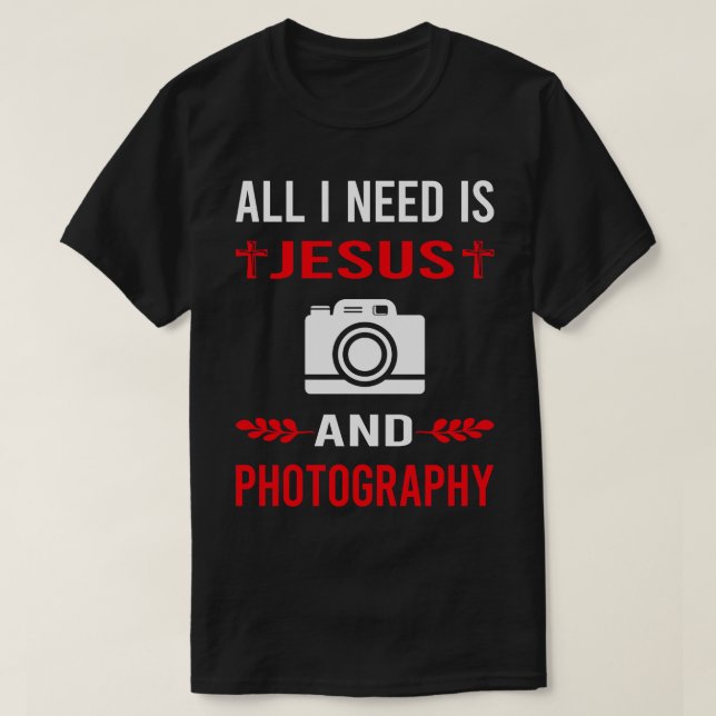 Camiseta Preciso De Jesus E Fotografia Da Câmera (Frente do Design)