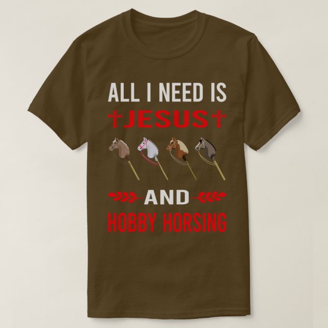 Camiseta Preciso De Jesus E Hobby Cavalando Cavalo Hobby (Frente do Design)