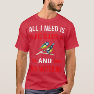 Camiseta Preciso De Jesus E Pássaros Assistindo Pássaros.