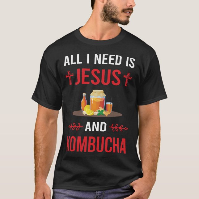 Camiseta Preciso de Jesus Kombucha Booch (Frente)
