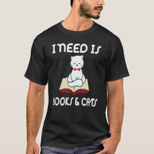 Camiseta Preciso De Livros E Gatos De Gatos Bons