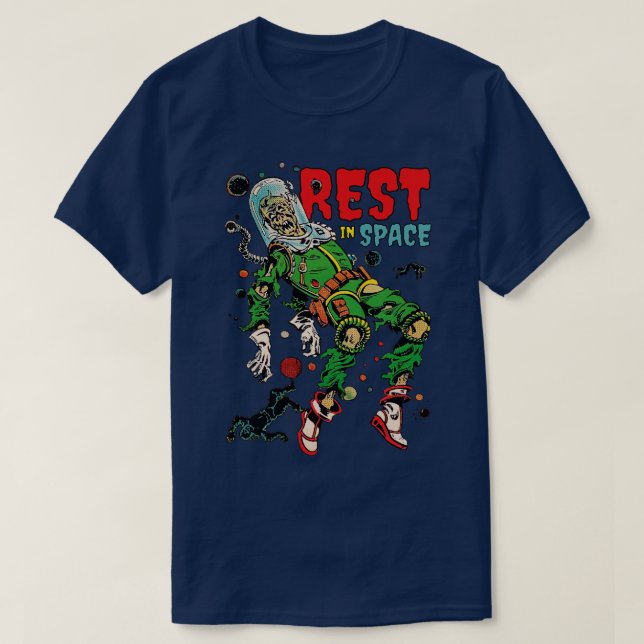 Camiseta Preciso de mais descanso no espaço (Frente do Design)
