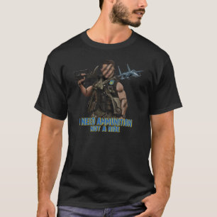 Camiseta Preciso de munições, não de uma corrida