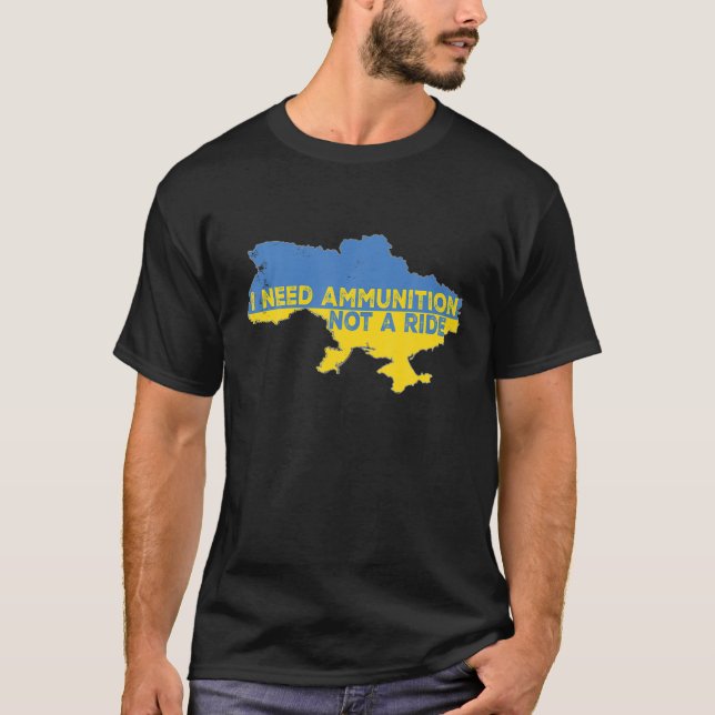 Camiseta Preciso De Munições, Não De Uma Viagem, Mapa E Ban (Frente)