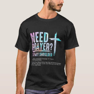 Camiseta Preciso De Oração Bata No Meu Ombro Homens Cristão