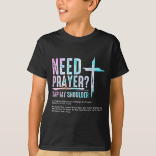 Camiseta Preciso De Oração Bata No Meu Ombro Homens Cristão