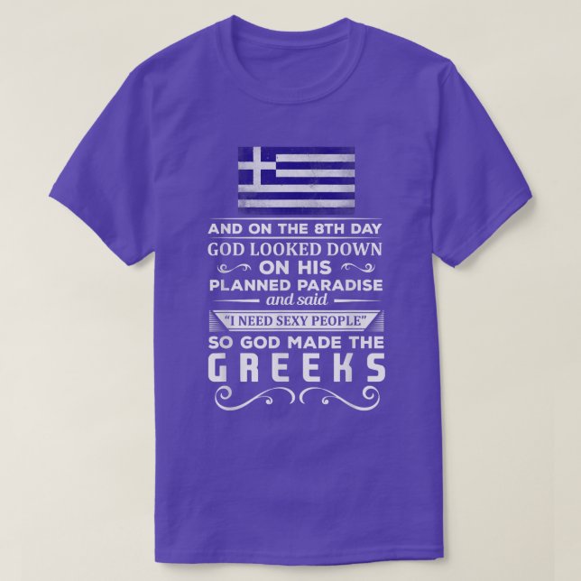 Camiseta Preciso de Pessoas Sey Deus fez os gregos (Frente do Design)