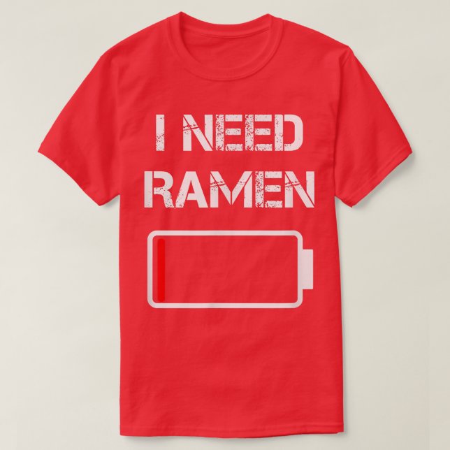 Camiseta Preciso de Rmen Japan Anime Noodle Engraçado amor  (Frente do Design)