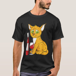 Camiseta Preciso de um copo de vinho Gato Mãe Vinho Gato Ga