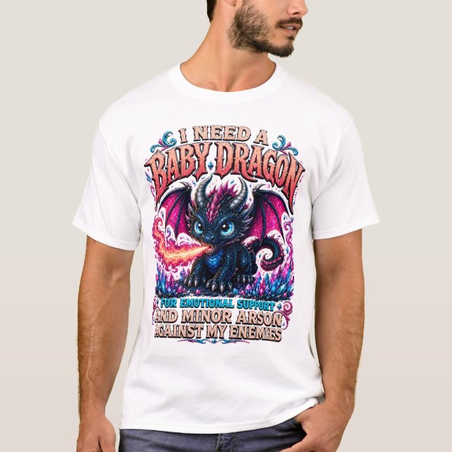 Camiseta Preciso de um Dragão Bebê, Presente Divertido para (Frente)
