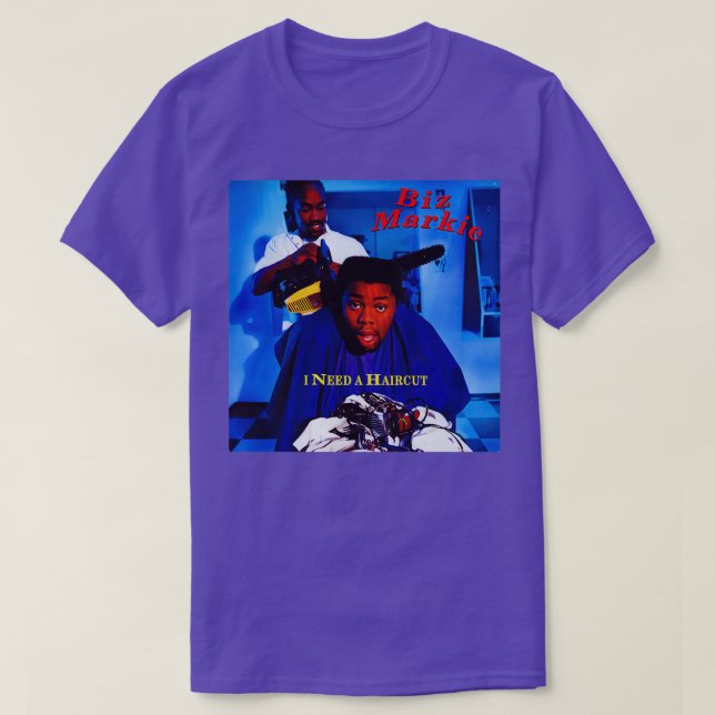 Camiseta Preciso De Um Poster De Cortes De Cabelo (Frente do Design)