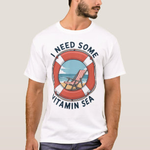 Camiseta Preciso de um Pouco de Vitamina do Mar