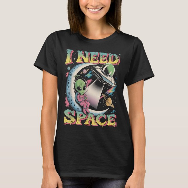 Camiseta Preciso de um retrato da Alienígena astronômica es (Frente)