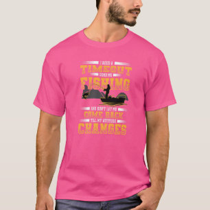 Camiseta Preciso De Um Tempo De Espera Enviando-Me Pescador