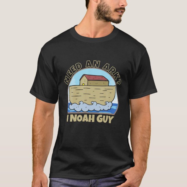 Camiseta Preciso De Uma Arca Eu Noah Cara Christian Pun Fun (Frente)