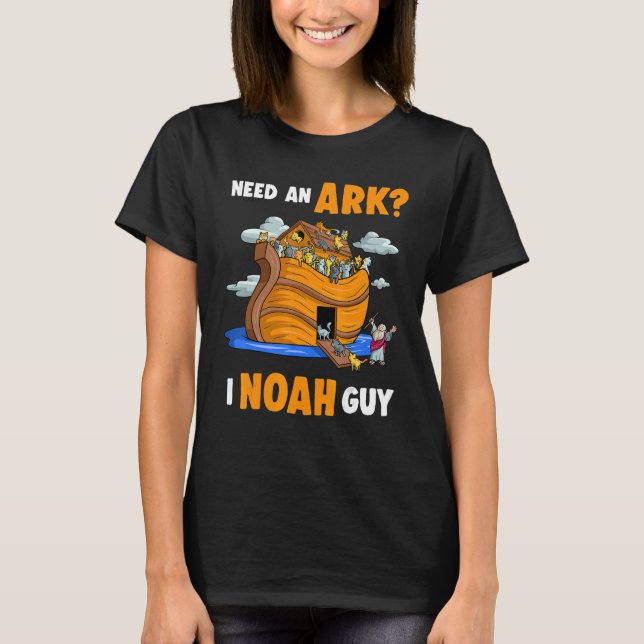 Camiseta Preciso de uma Arca I Noah Cara Gatinho de Gato Ch (Frente)