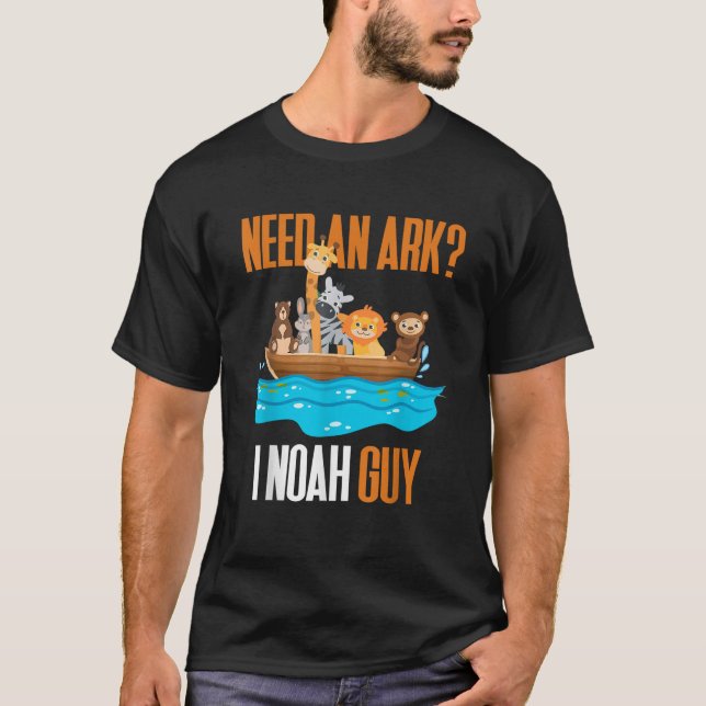 Camiseta Preciso de uma Arca I Noah Cara Pun Church para Cr (Frente)