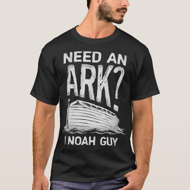 Camiseta Preciso de uma Arca I Noah Cara T shirt Christian  (Frente)