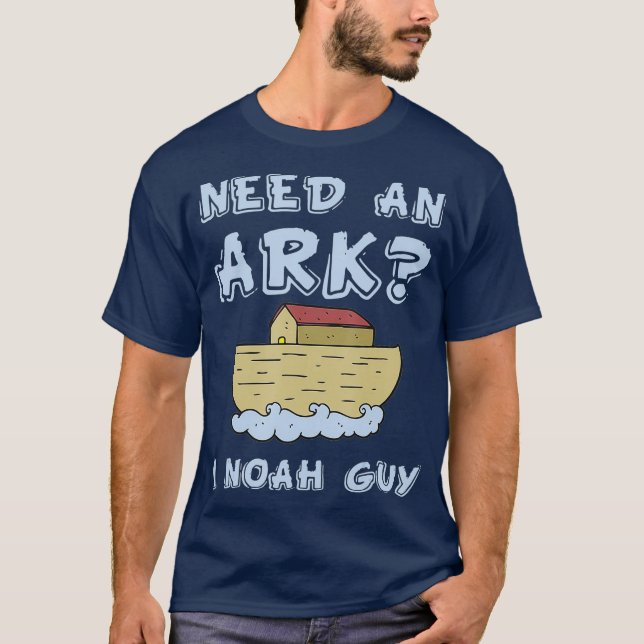 Camiseta Preciso De Uma Arca Para Noah Cara Engraçado, Chri (Frente)