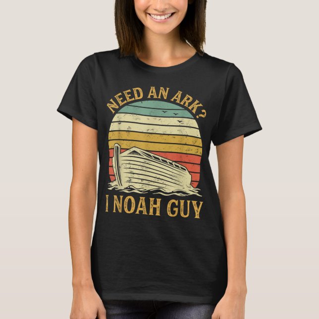 Camiseta Preciso De Uma Arca Para Noah Cara Engraçado Humor (Frente)