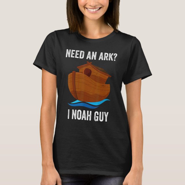 Camiseta Preciso De Uma Arca Que Noah, Cara Cristã, Religio (Frente)